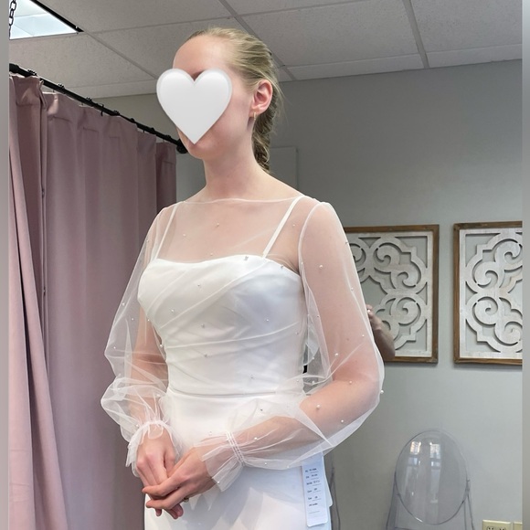 Madi Lane Bridal Aiden Jacket, Size 8, Ivory - Picture 2 of 6